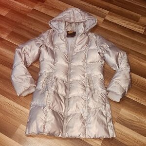 Metersbonwe Polar Series Long Hooded Down Coat   80% White Duck Down Size 165/ S